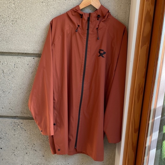 Unisex San Poncho Legacy Waterproof Jacket in Habanero - Picture 2 of 16